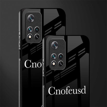 cnofeusd confused black glass case for poco m4 pro 5g image-2