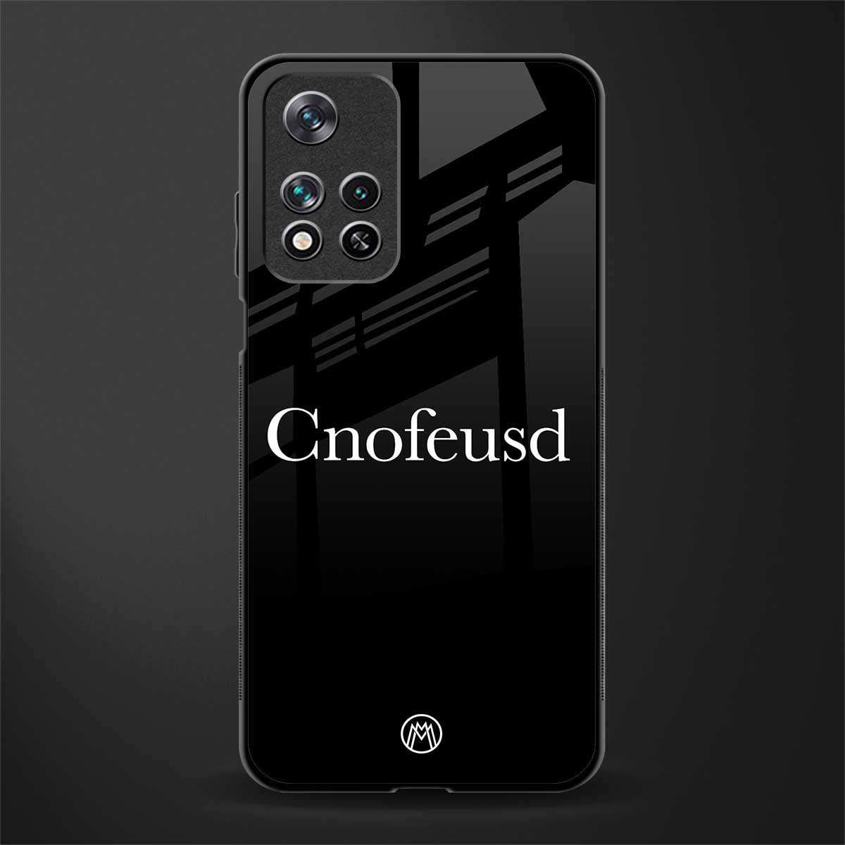 cnofeusd confused black glass case for poco m4 pro 5g image
