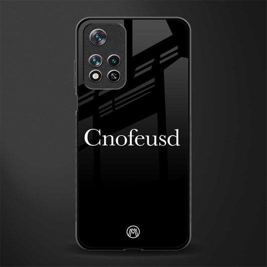 cnofeusd confused black glass case for poco m4 pro 5g image
