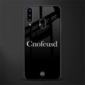 cnofeusd confused black glass case for samsung galaxy a20s image