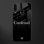 cnofeusd confused black glass case for samsung galaxy a20s image
