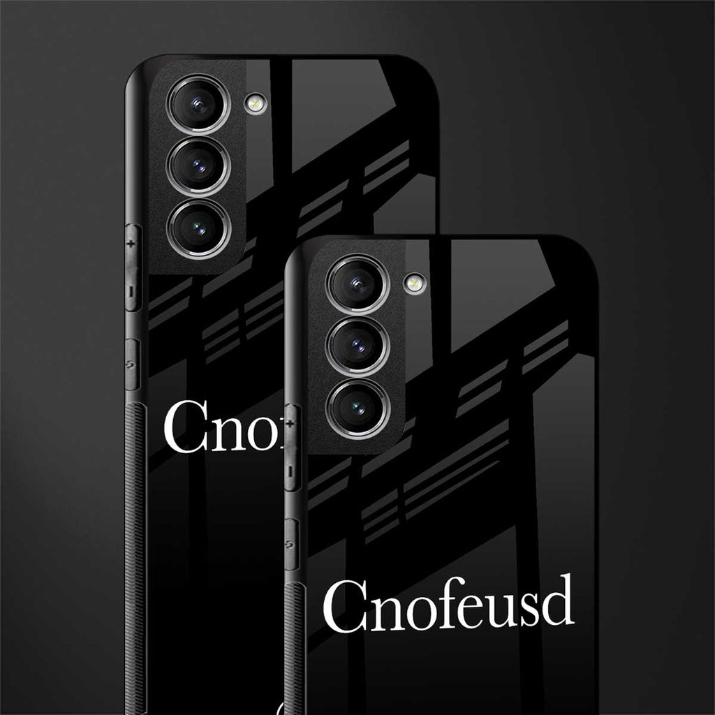 cnofeusd confused black glass case for samsung galaxy s21 image-2