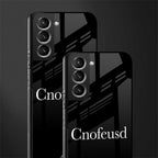 cnofeusd confused black glass case for samsung galaxy s21 image-2