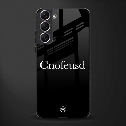 cnofeusd confused black glass case for samsung galaxy s21 image