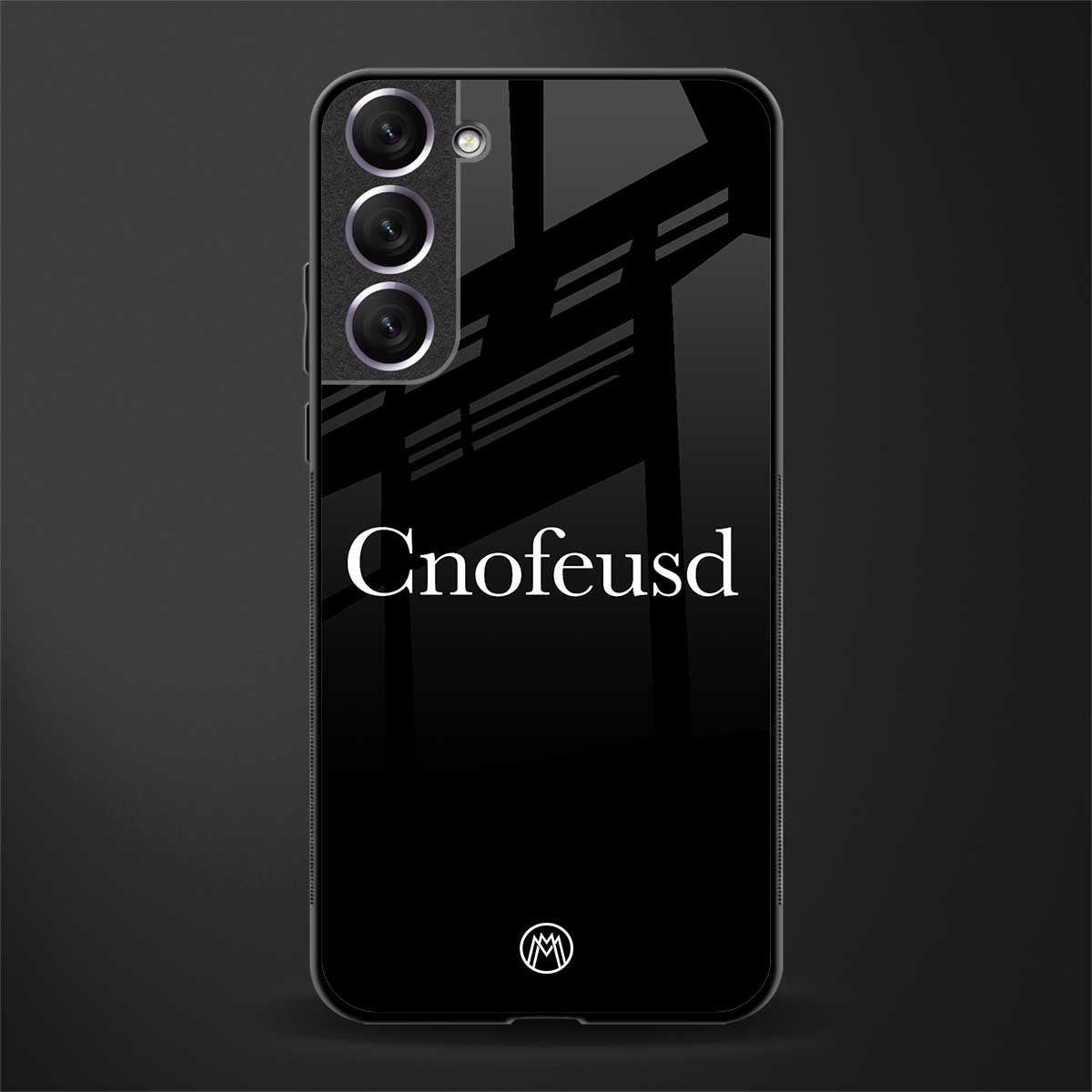 cnofeusd confused black glass case for samsung galaxy s21 plus image