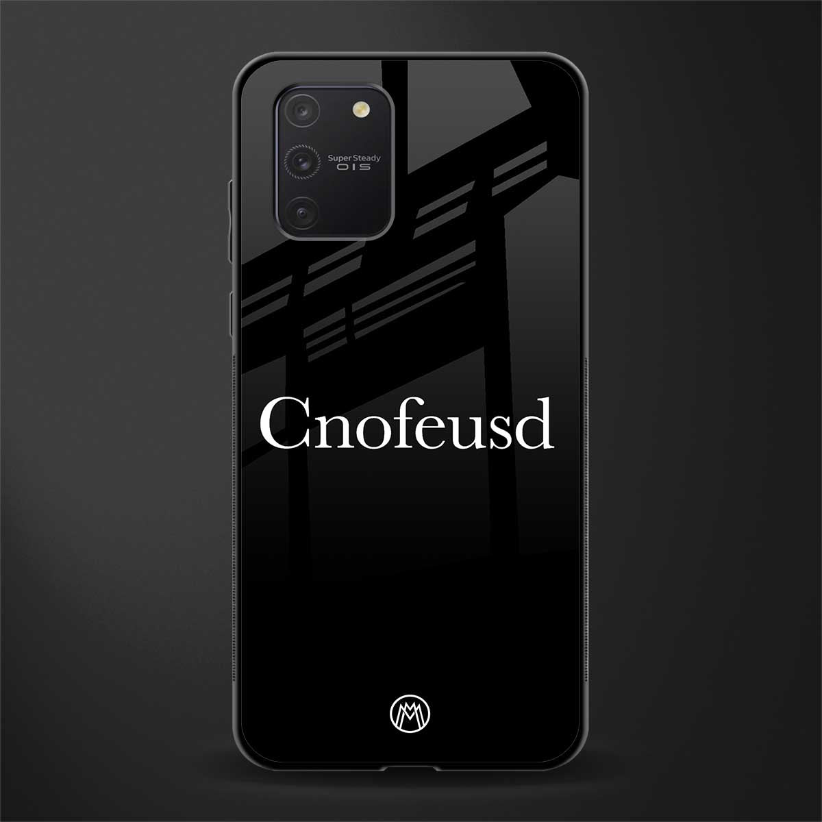 cnofeusd confused black glass case for samsung galaxy a91 image