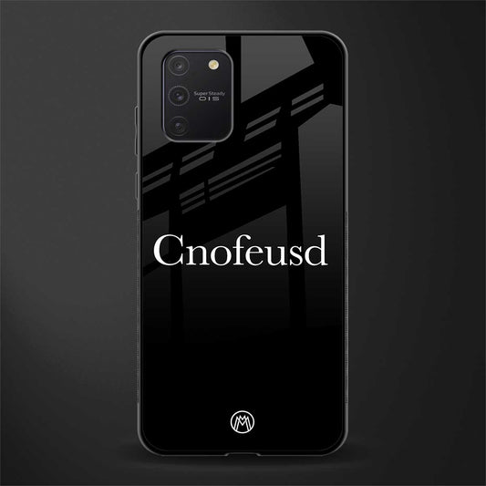 cnofeusd confused black glass case for samsung galaxy a91 image
