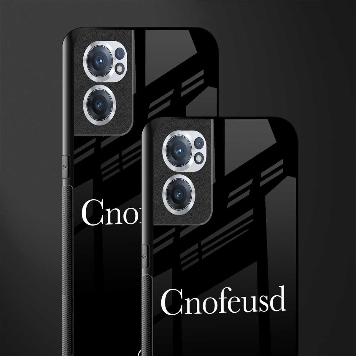 cnofeusd confused black glass case for oneplus nord ce 2 5g image-2