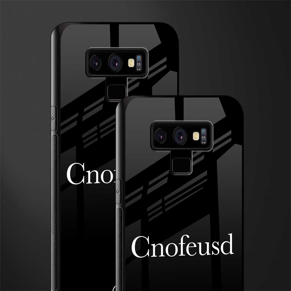 cnofeusd confused black glass case for samsung galaxy note 9 image-2