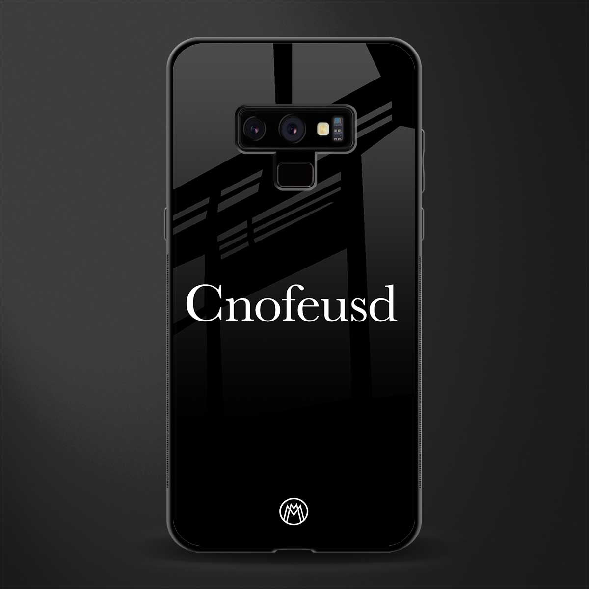 cnofeusd confused black glass case for samsung galaxy note 9 image