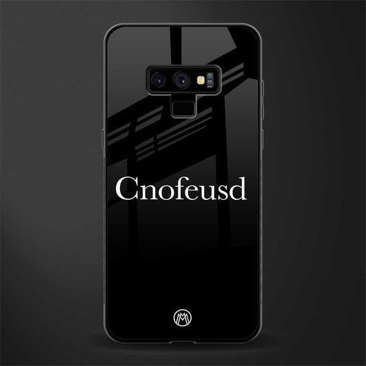 cnofeusd confused black glass case for samsung galaxy note 9 image