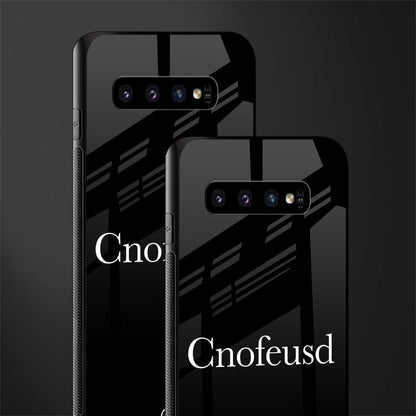 cnofeusd confused black glass case for samsung galaxy s10 plus image-2
