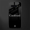 cnofeusd confused black glass case for samsung galaxy s10 plus image