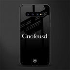 cnofeusd confused black glass case for samsung galaxy s10 plus image