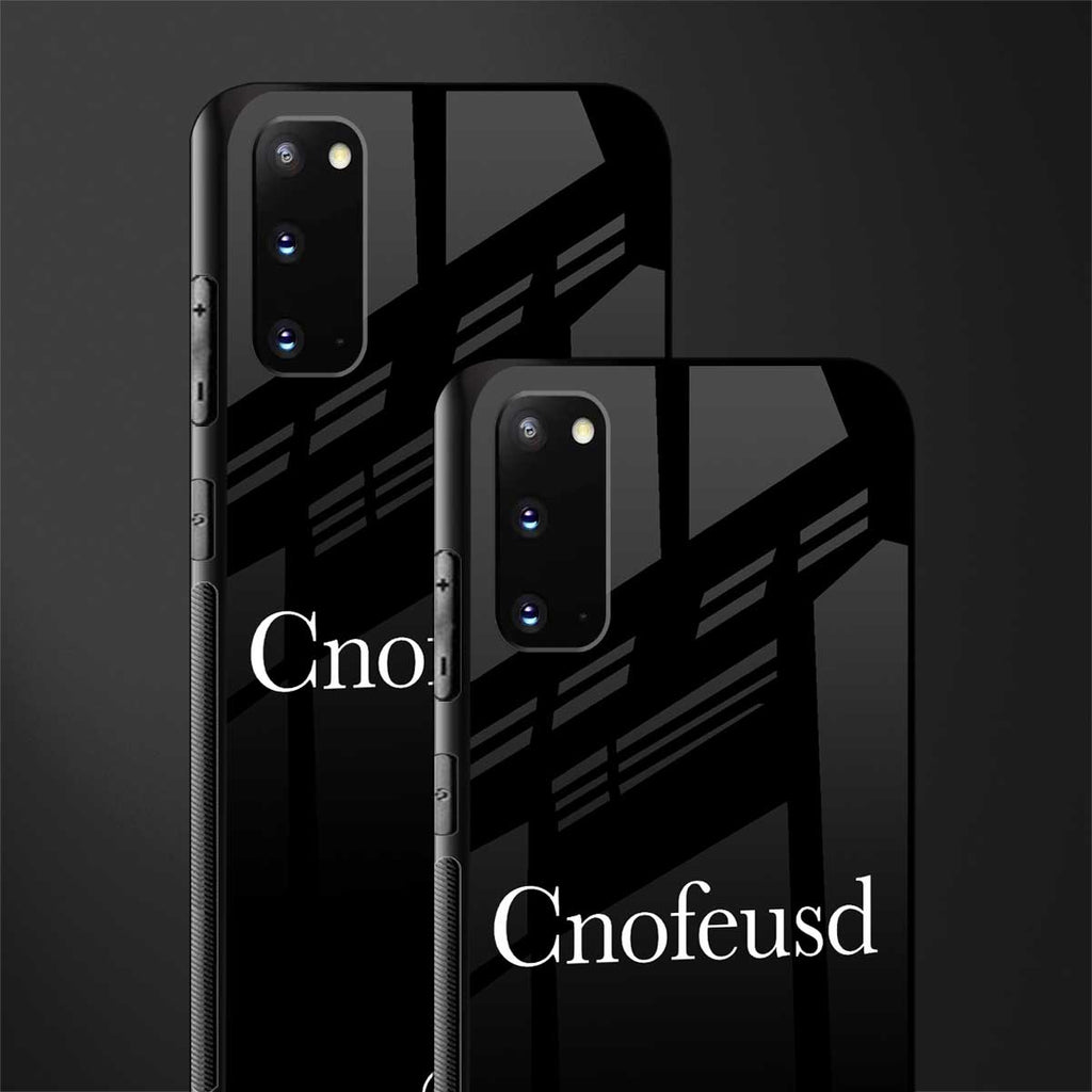 cnofeusd confused black glass case for samsung galaxy s20 image-2