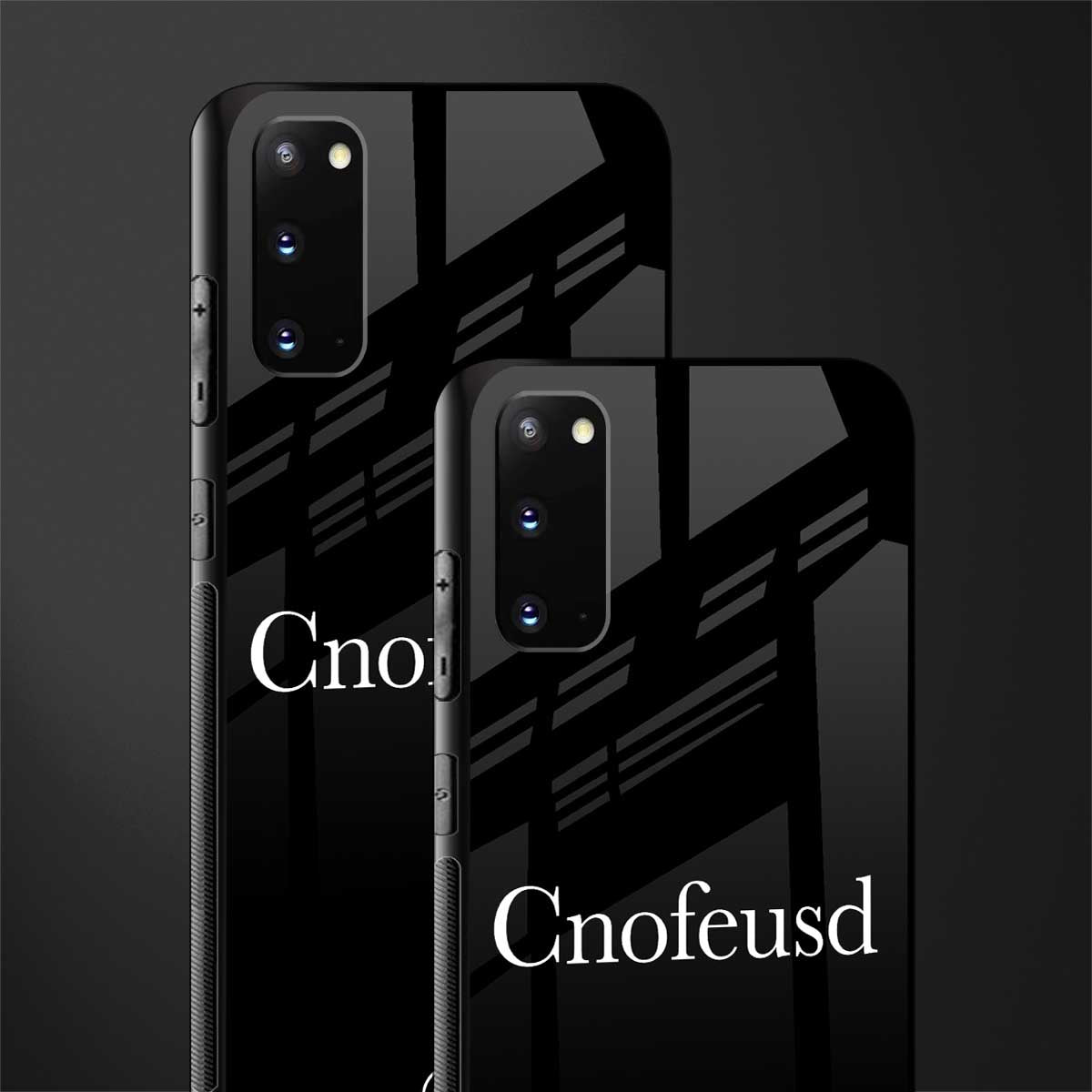 cnofeusd confused black glass case for samsung galaxy s20 image-2