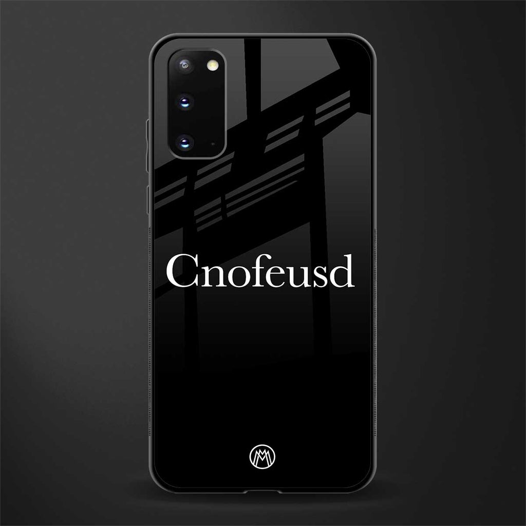 cnofeusd confused black glass case for samsung galaxy s20 image