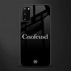 cnofeusd confused black glass case for samsung galaxy s20 image