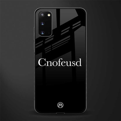 cnofeusd confused black glass case for samsung galaxy s20 image
