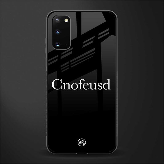 cnofeusd confused black glass case for samsung galaxy s20 image