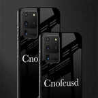 cnofeusd confused black glass case for samsung galaxy s20 ultra image-2