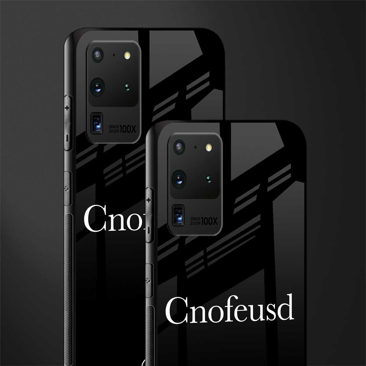 cnofeusd confused black glass case for samsung galaxy s20 ultra image-2
