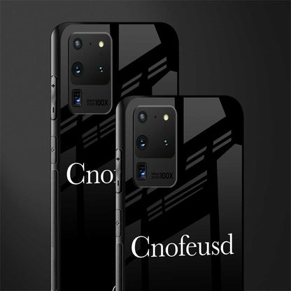 cnofeusd confused black glass case for samsung galaxy s20 ultra image-2