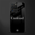 cnofeusd confused black glass case for samsung galaxy s20 ultra image