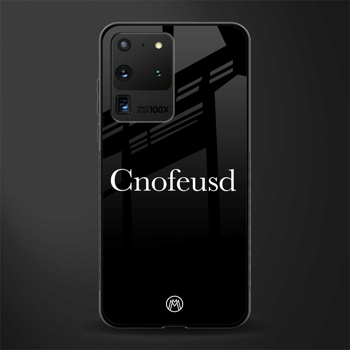 cnofeusd confused black glass case for samsung galaxy s20 ultra image