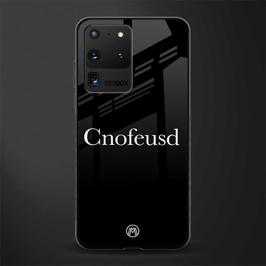 cnofeusd confused black glass case for samsung galaxy s20 ultra image
