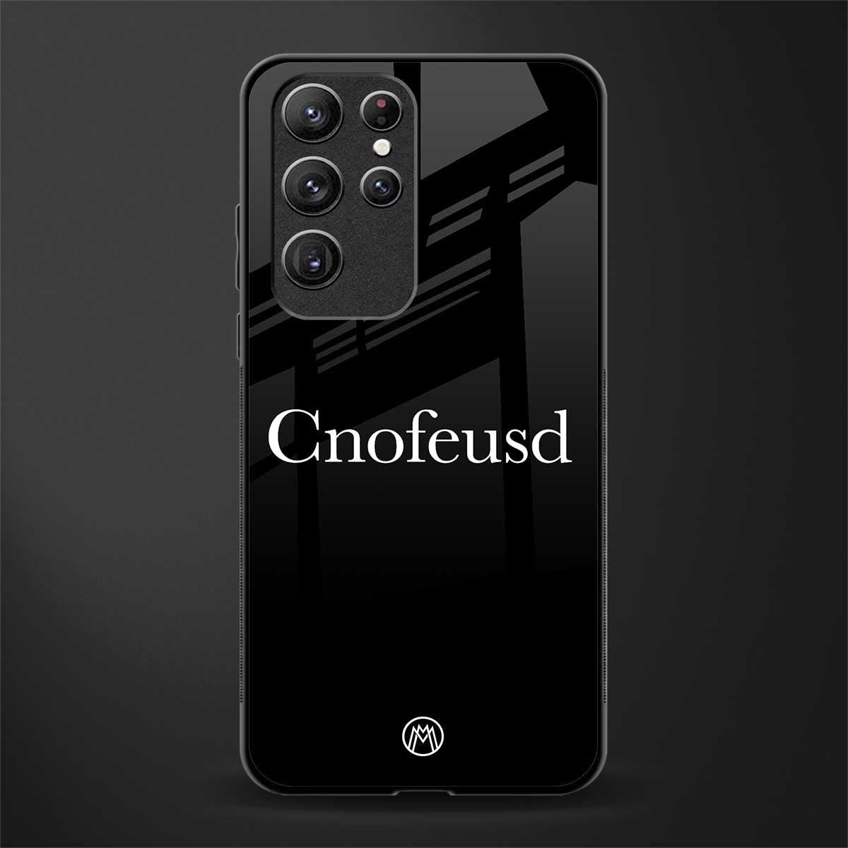 cnofeusd confused black glass case for samsung galaxy s22 ultra 5g image