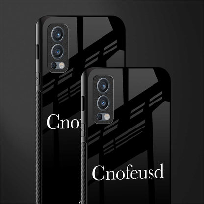 cnofeusd confused black glass case for oneplus nord 2 5g image-2