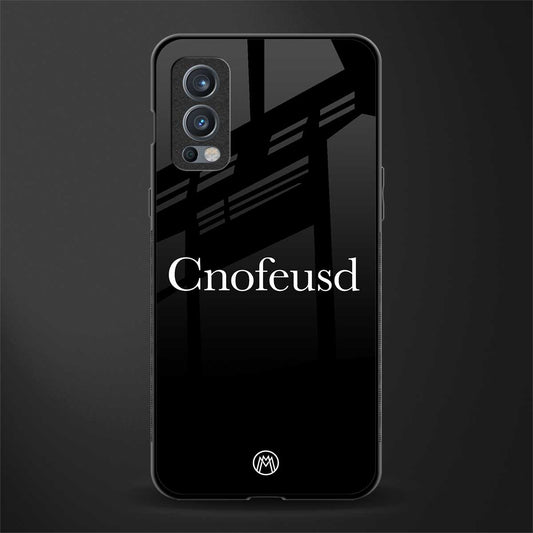cnofeusd confused black glass case for oneplus nord 2 5g image