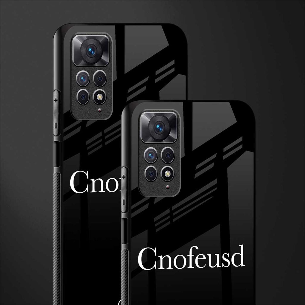cnofeusd confused black glass case for redmi note 11s image-2