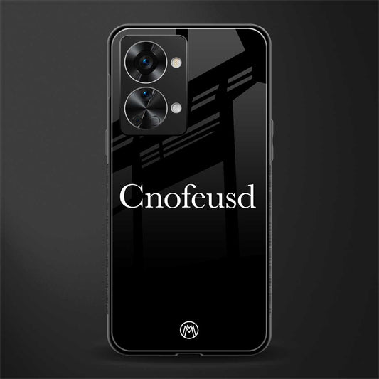 cnofeusd confused black glass case for phone case | glass case for oneplus nord 2t 5g