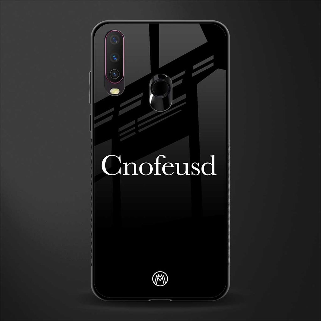 cnofeusd confused black glass case for vivo y12 image