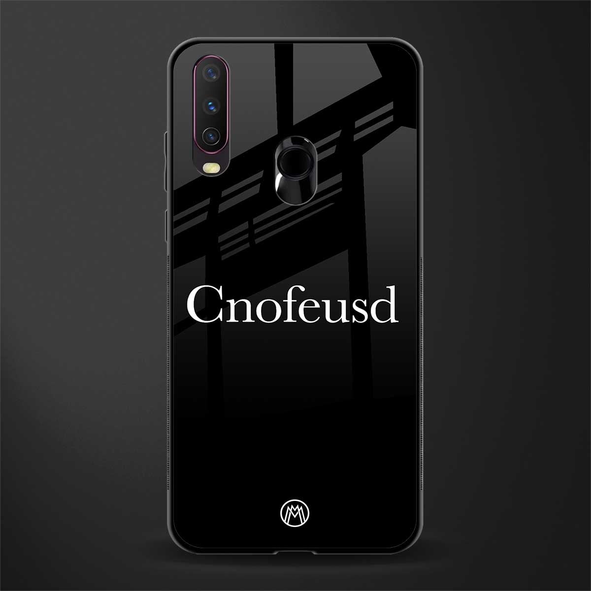 cnofeusd confused black glass case for vivo y17 image