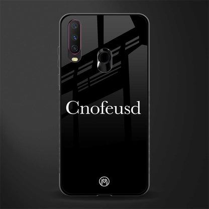cnofeusd confused black glass case for vivo y17 image
