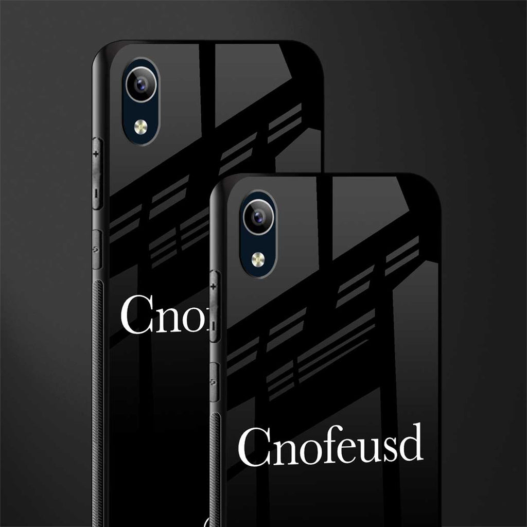 cnofeusd confused black glass case for vivo y91i image-2