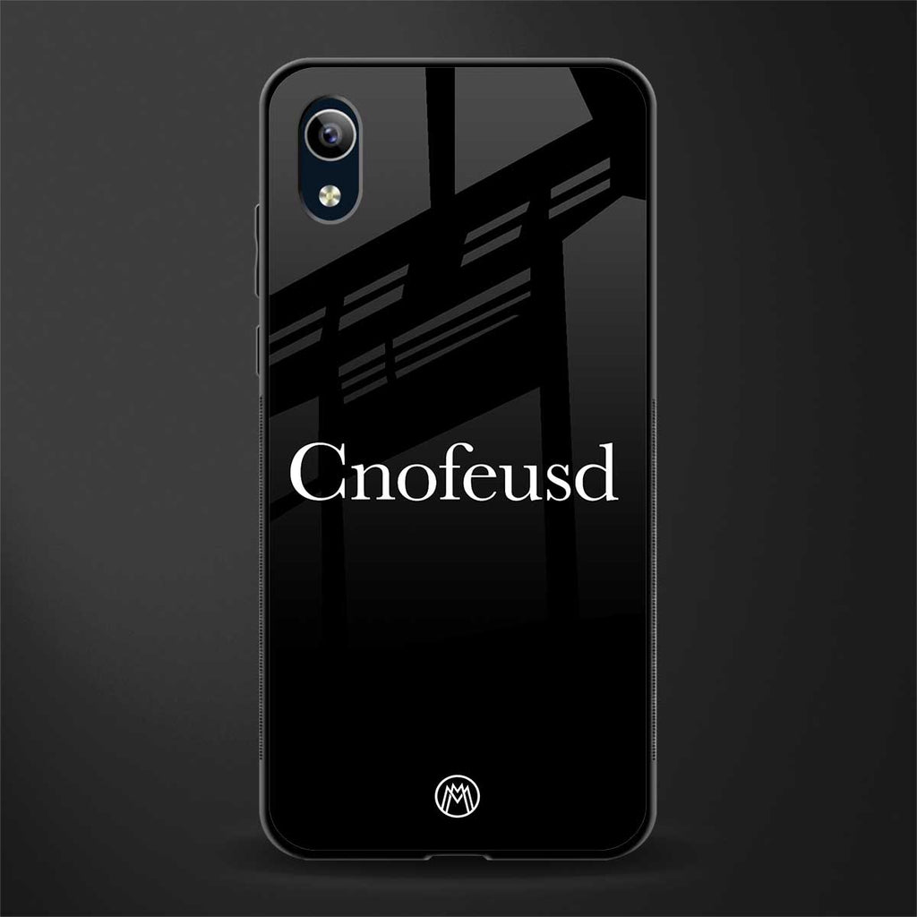 cnofeusd confused black glass case for vivo y91i image
