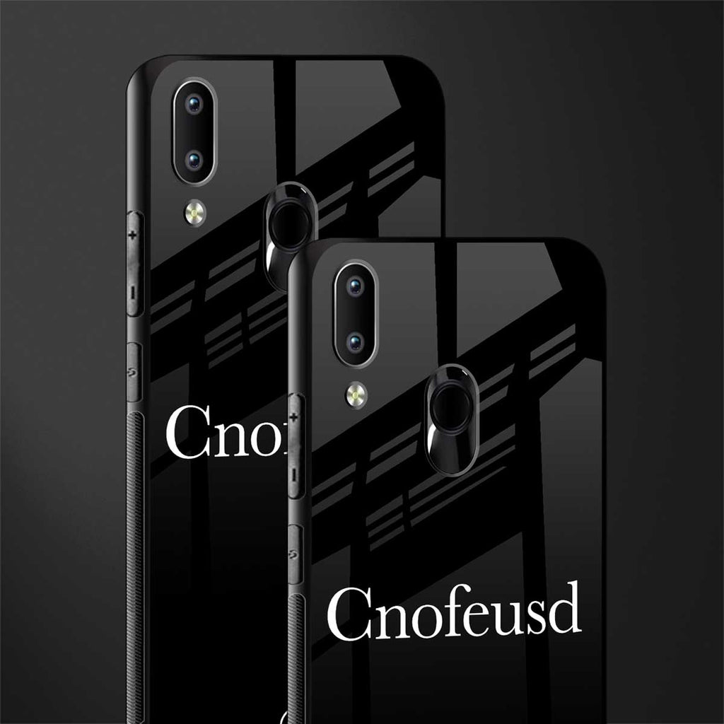 cnofeusd confused black glass case for vivo y91 image-2
