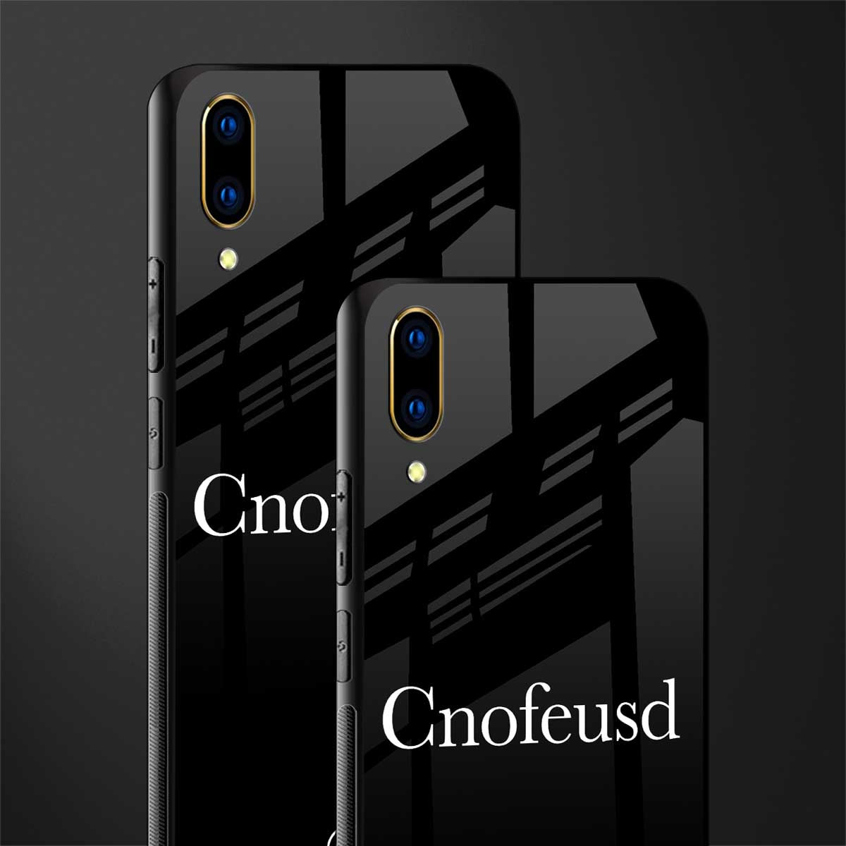 cnofeusd confused black glass case for vivo v11 pro image-2