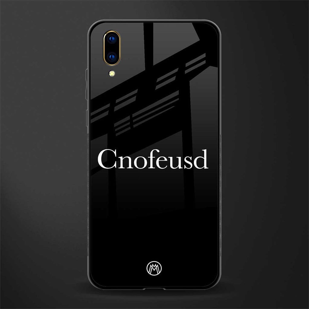 cnofeusd confused black glass case for vivo v11 pro image