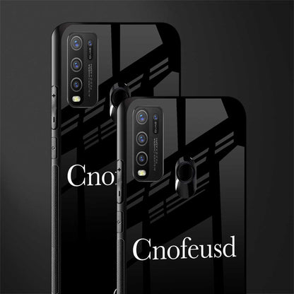 cnofeusd confused black glass case for vivo y30 image-2