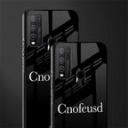cnofeusd confused black glass case for vivo y50 image-2