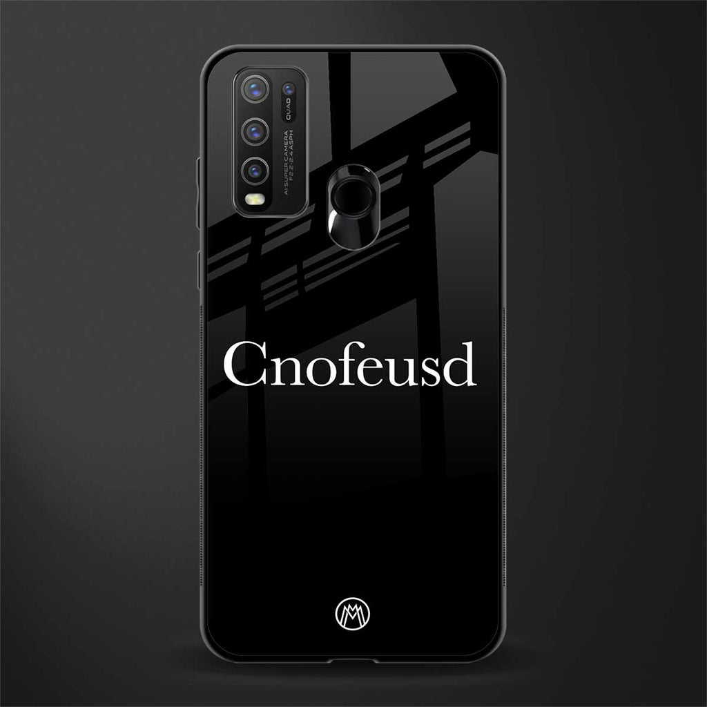 cnofeusd confused black glass case for vivo y50 image