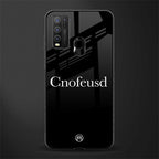 cnofeusd confused black glass case for vivo y50 image