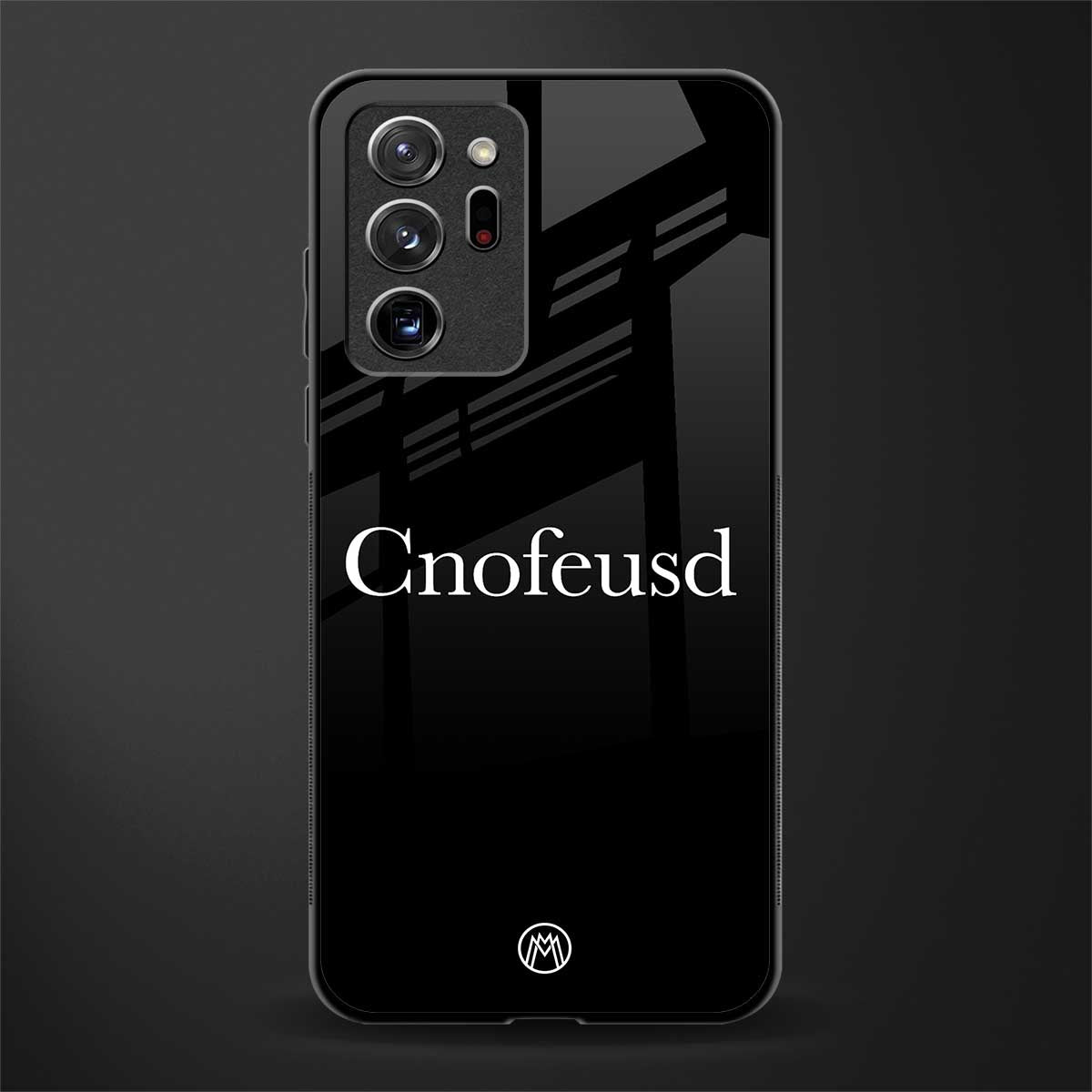 cnofeusd confused black glass case for samsung galaxy note 20 ultra 5g image