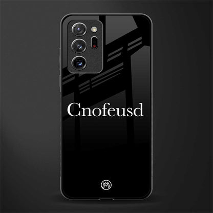 cnofeusd confused black glass case for samsung galaxy note 20 ultra 5g image
