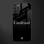 cnofeusd confused black glass case for samsung galaxy note 20 image